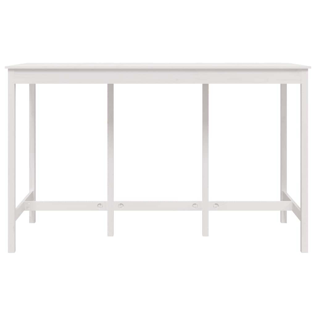 Barbord hvit 180x80x110 cm heltre furu vidaXL