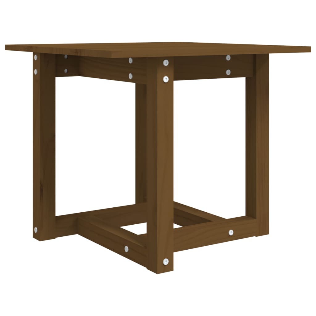 Salongbord honningbrun 50x50x45 cm heltre furu