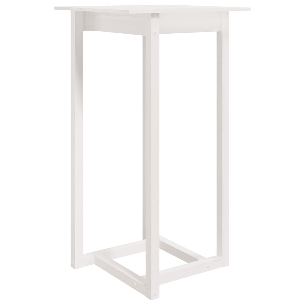 Barbord hvit 60x60x110 cm heltre furu vidaXL
