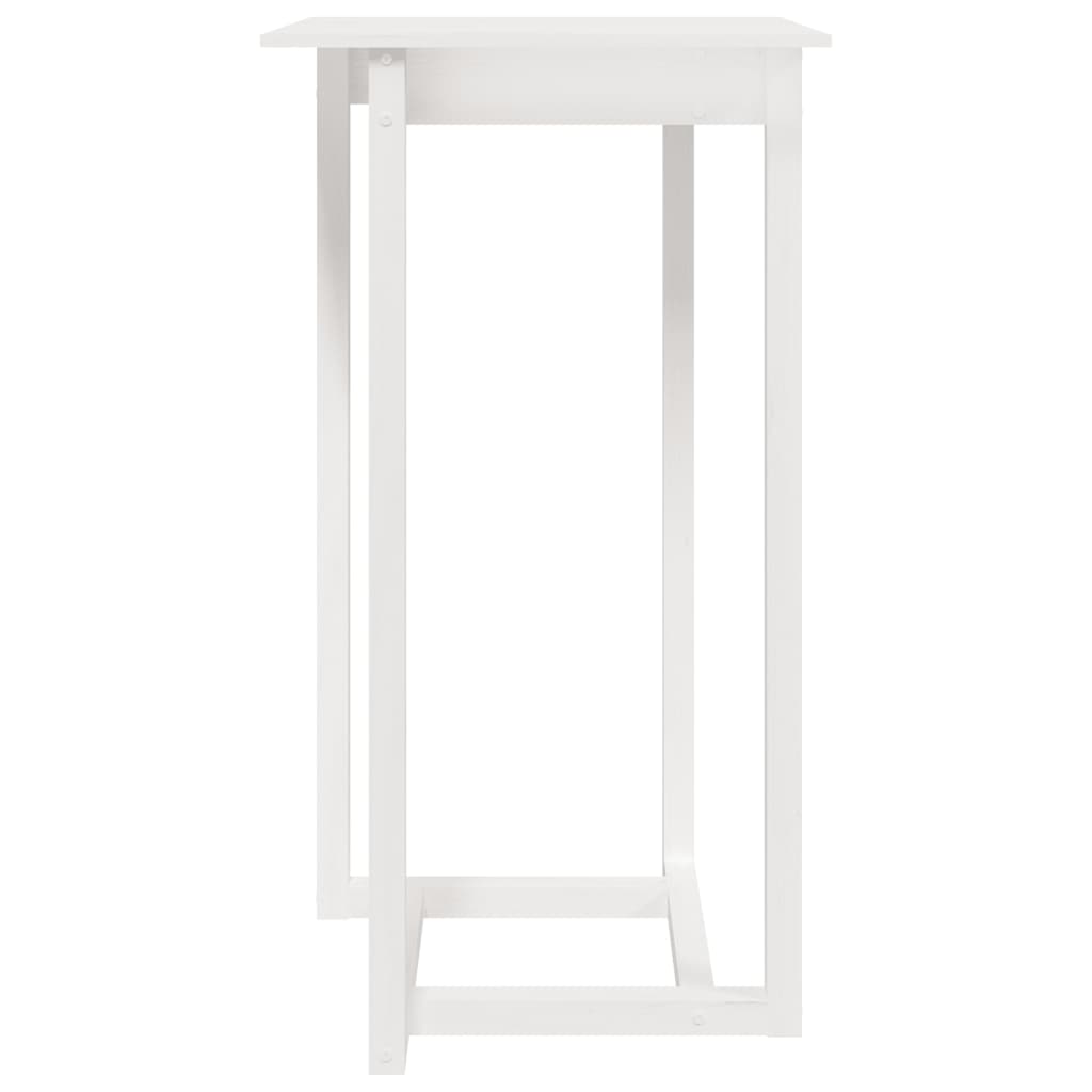 Barbord hvit 60x60x110 cm heltre furu vidaXL