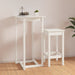 Barbord hvit 60x60x110 cm heltre furu vidaXL