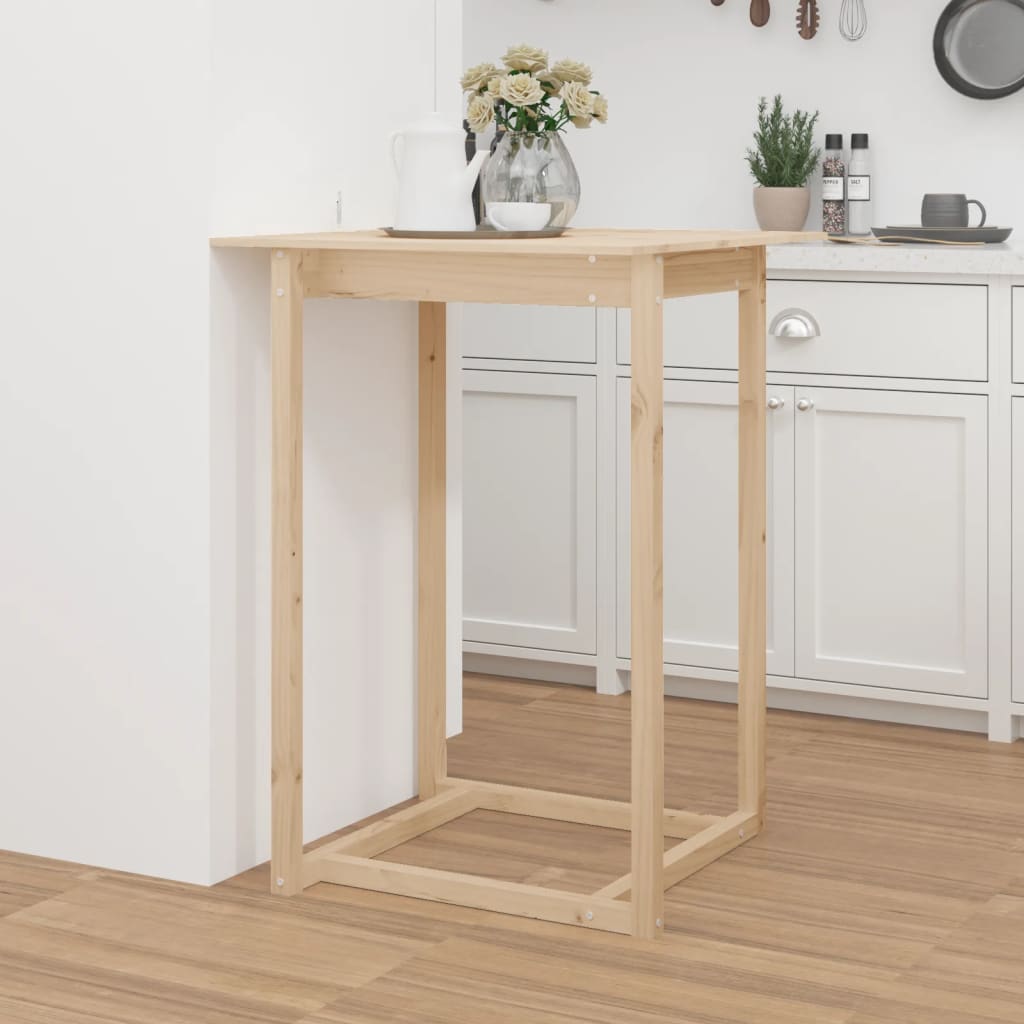 Barbord 80x80x110 cm heltre furu