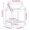 Hundeseng 61x50x70 cm heltre furu