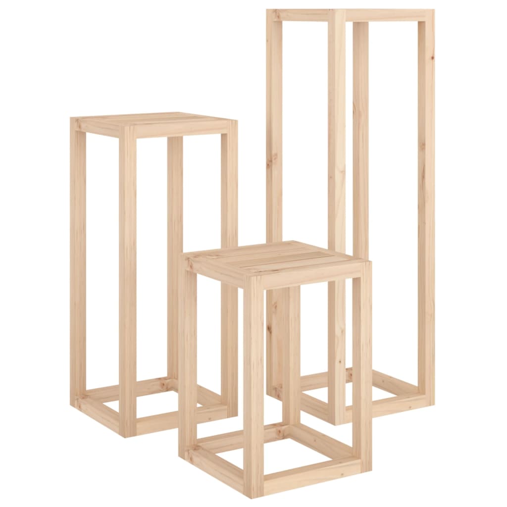Plantestativer 3 stk heltre furu