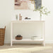 Konsollbord hvit 110x40x80 cm heltre furu