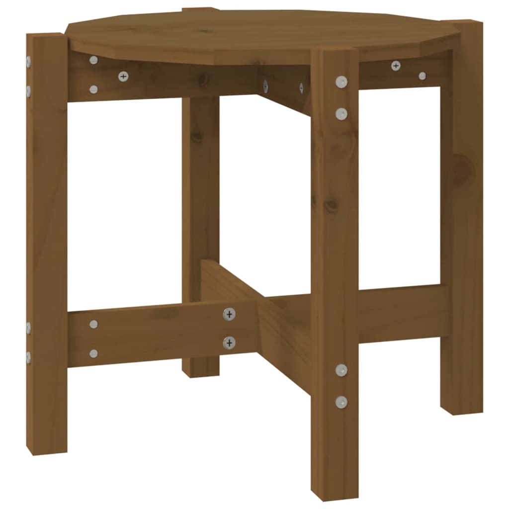 Salongbord honningbrun Ø 52,5x45 cm heltre furu