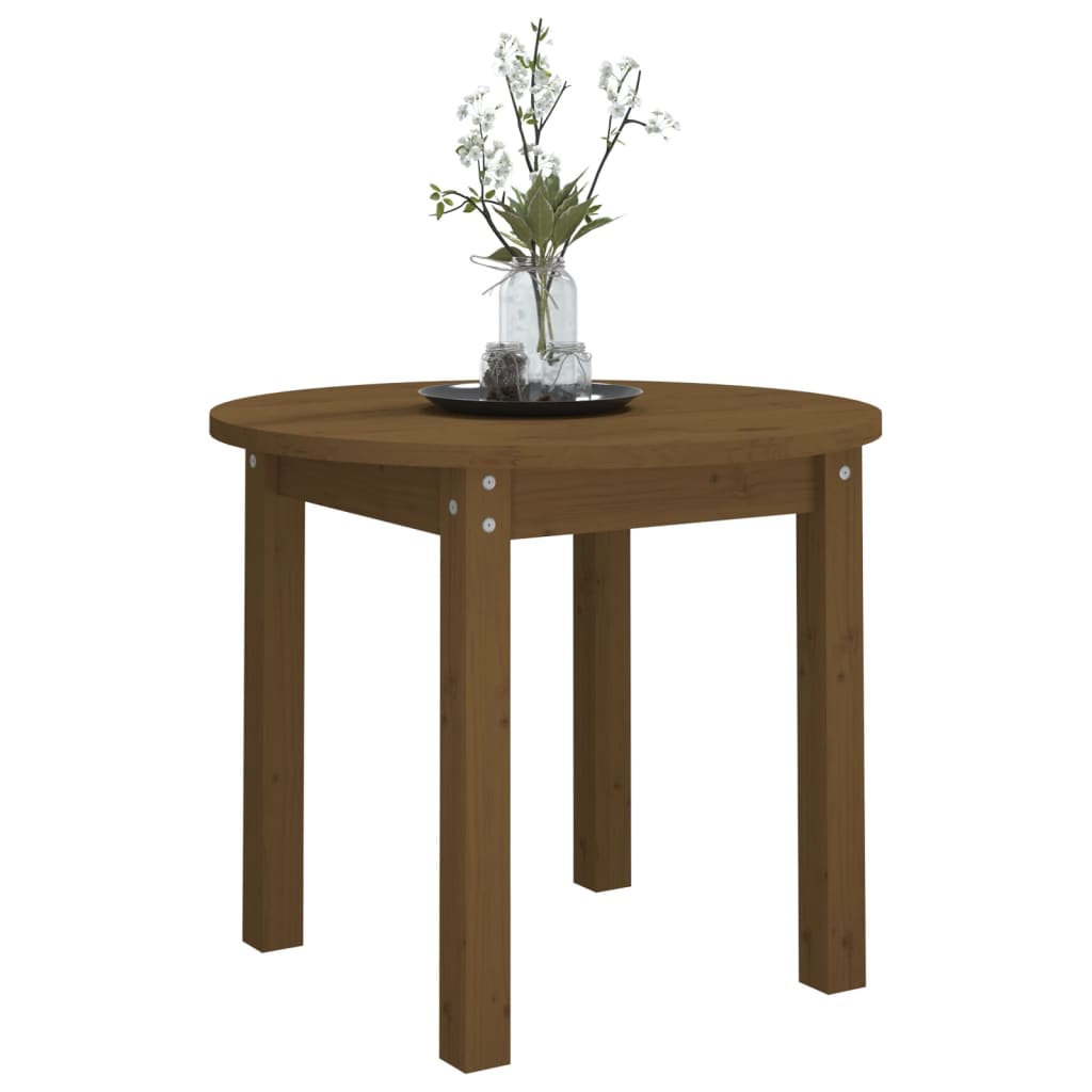 Salongbord honningbrun Ø 55x45 cm heltre furu