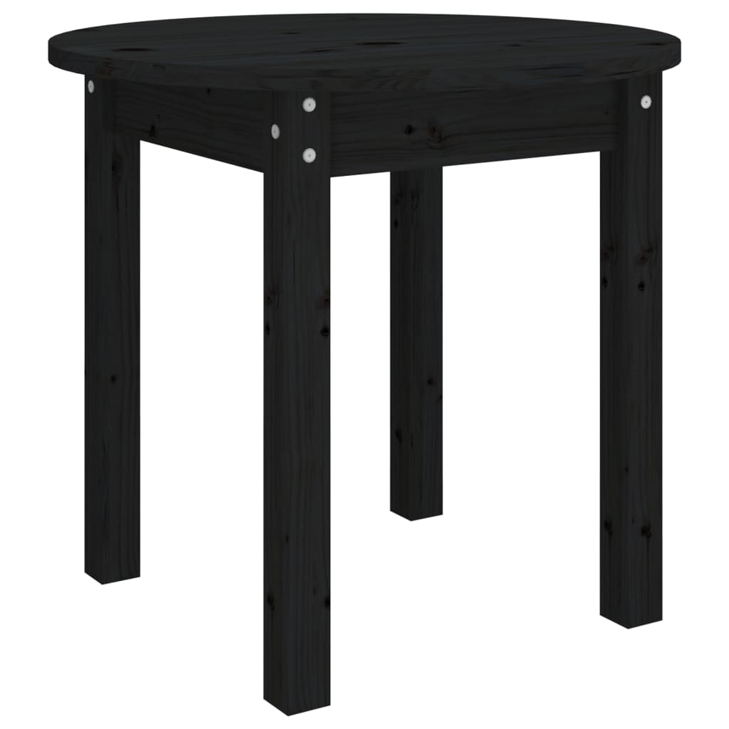 Salongbord svart Ø 45x40 cm heltre furu