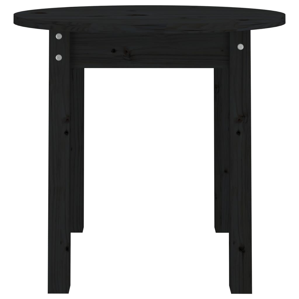 Salongbord svart Ø 45x40 cm heltre furu