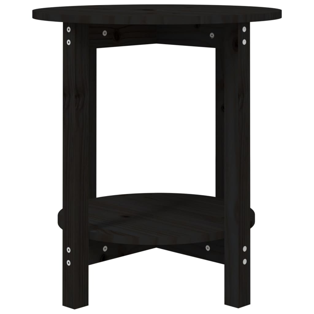 Salongbord svart Ø 55x60 cm heltre furu