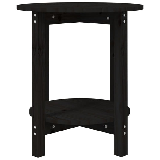 Salongbord svart Ø 55x60 cm heltre furu