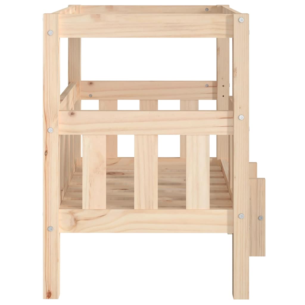 Hundeseng 65,5x50,5x70 cm heltre furu vidaXL