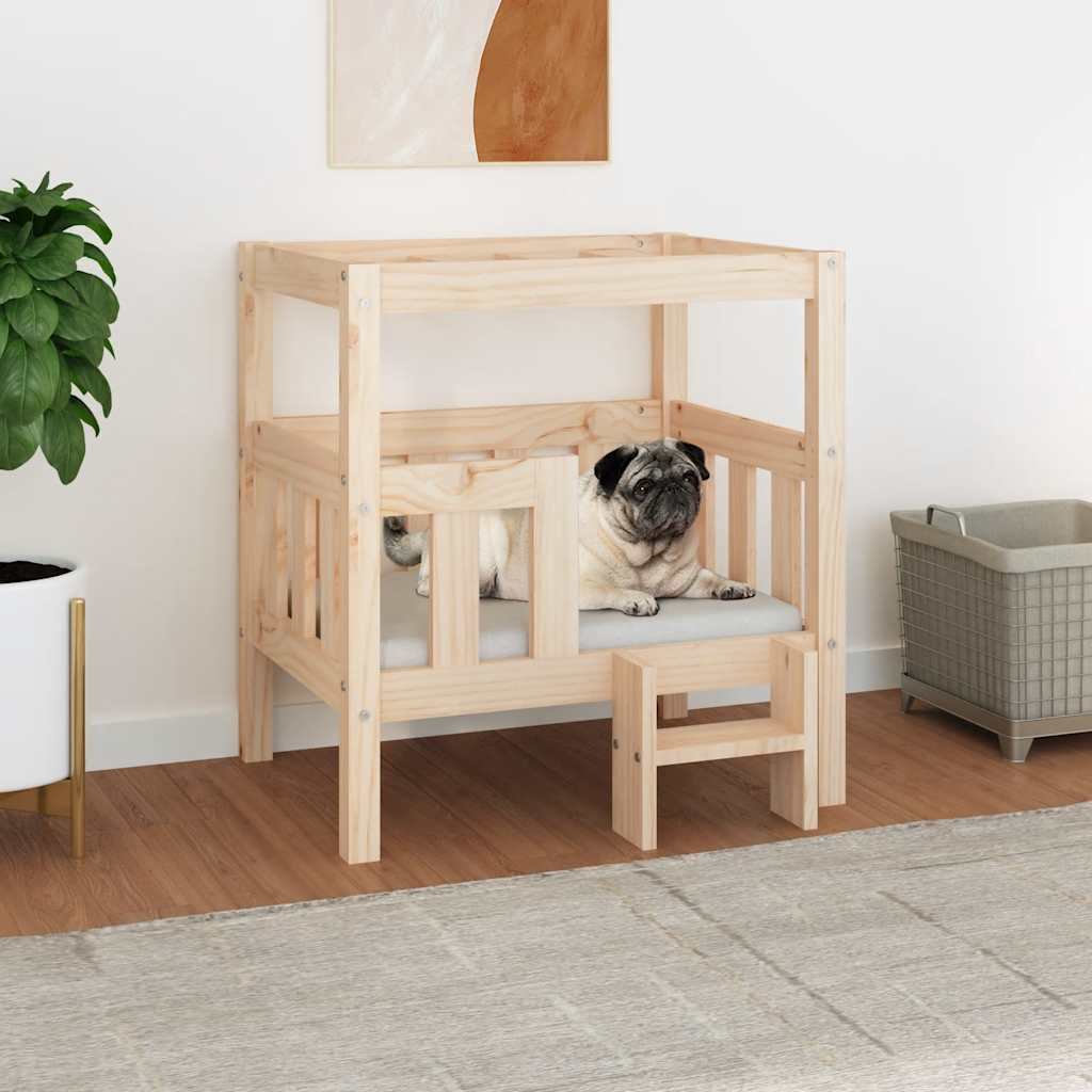 Hundeseng 65,5x50,5x70 cm heltre furu vidaXL