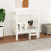 Hundeseng hvit 65,5x50,5x70 cm heltre furu vidaXL