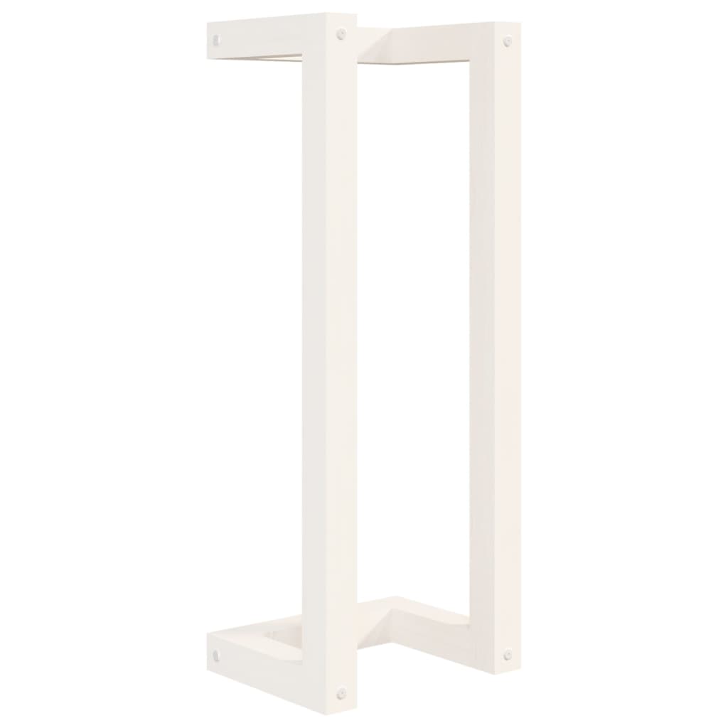 Håndklestativ hvit 23x18x60 cm heltre furu