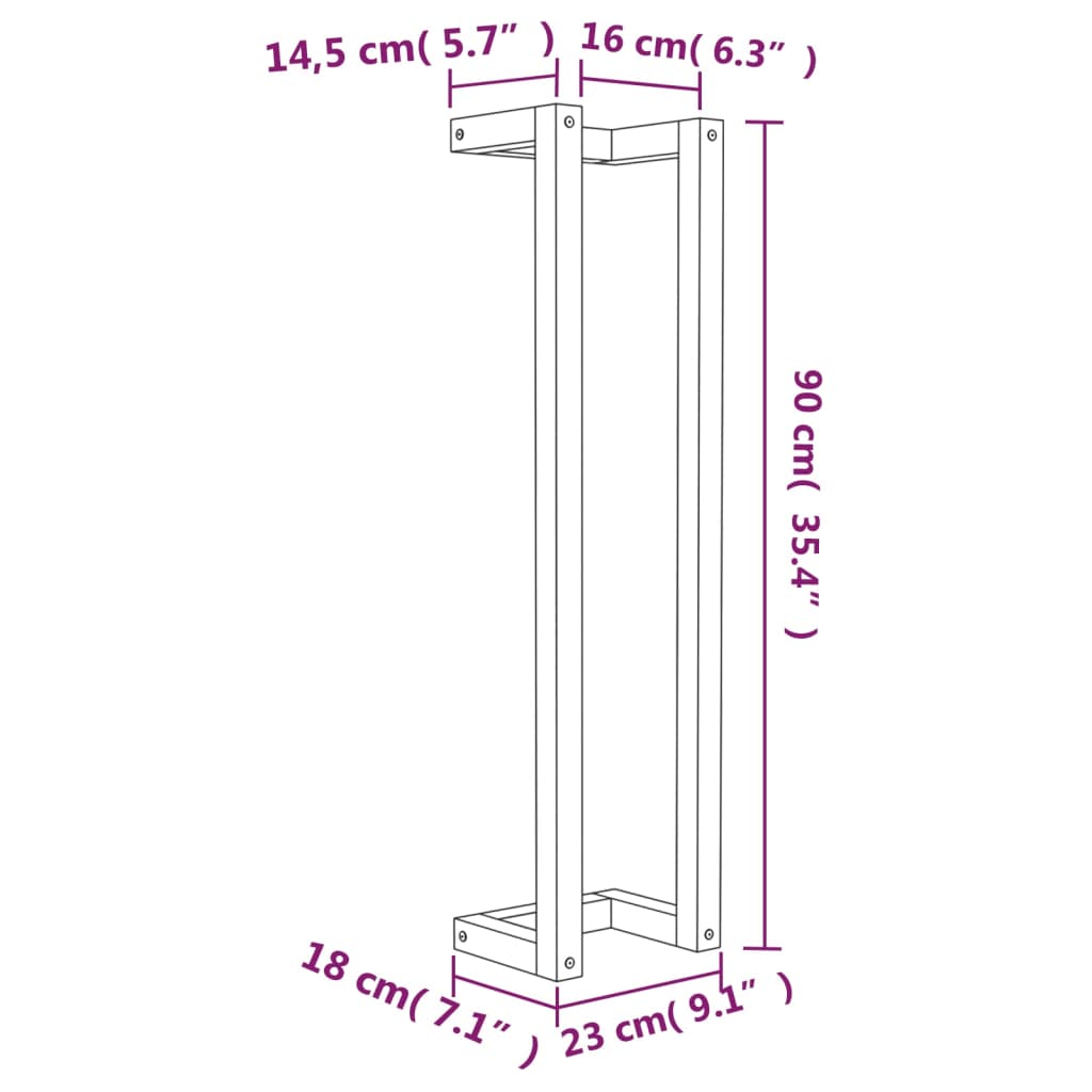 Håndklestativ 23x18x90 cm heltre furu