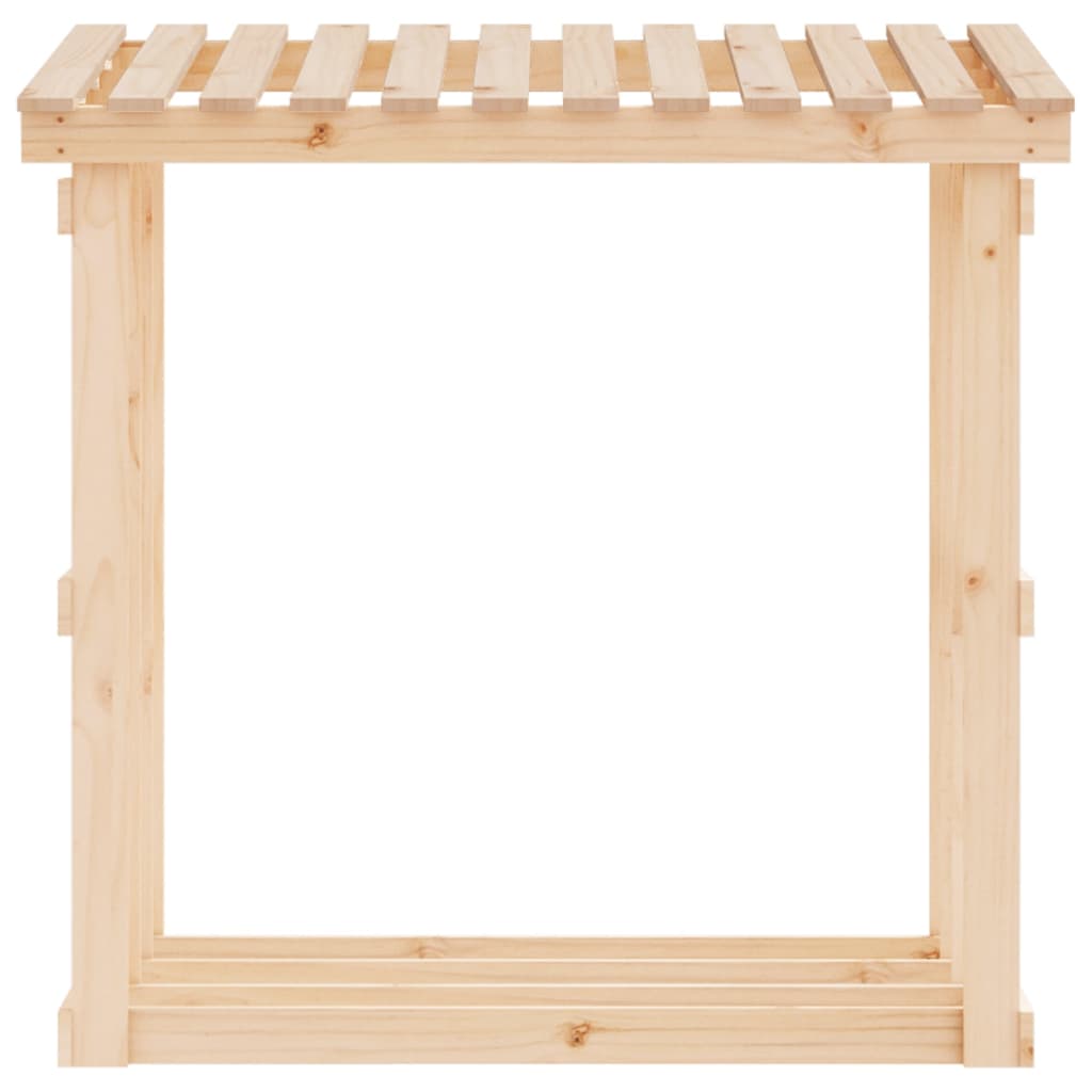 Vedstativ 108x64,5x109 cm heltre furu