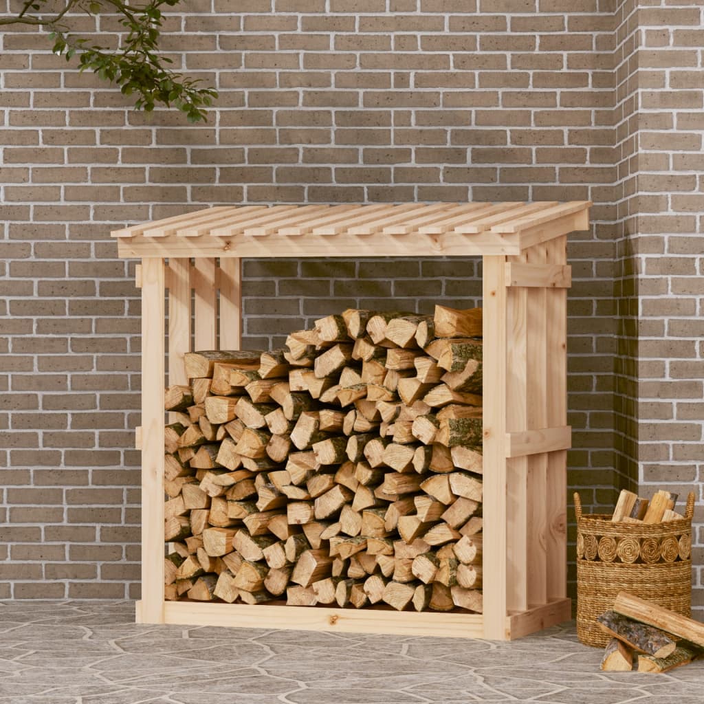 Vedstativ 108x64,5x109 cm heltre furu
