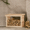 Vedstativ 108x64,5x77 cm heltre furu