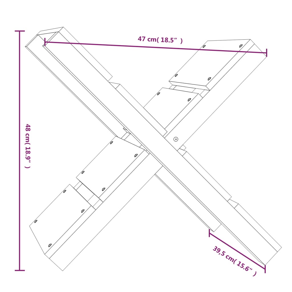 Vedstativ hvit 47x39,5x48 cm heltre furu