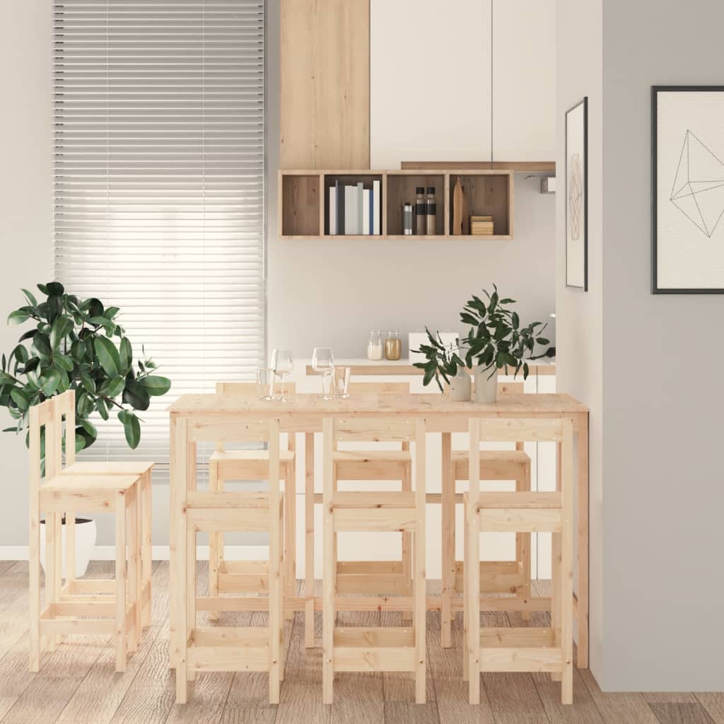 Barsett 9 deler heltre furu vidaXL