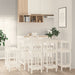 Barsett 9 deler hvit heltre furu vidaXL