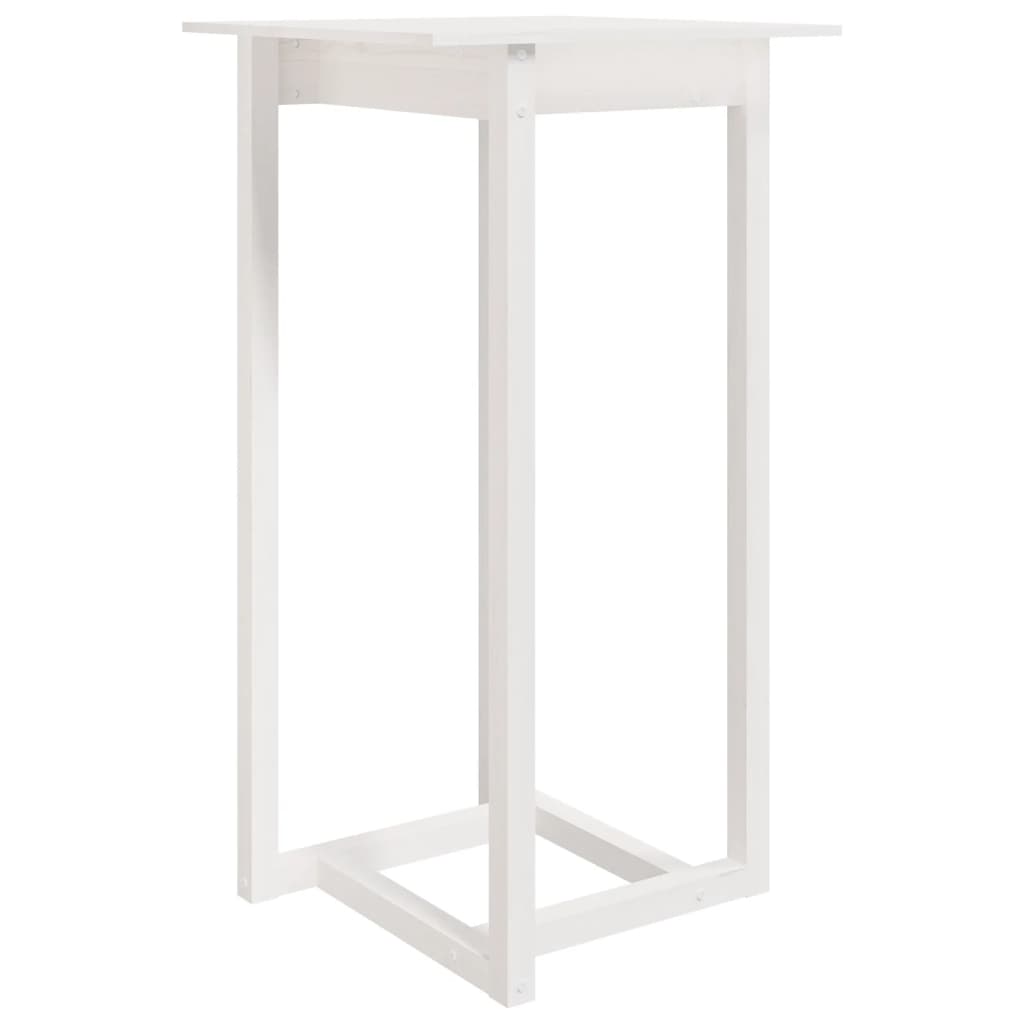 Barsett 3 deler hvit heltre furu vidaXL
