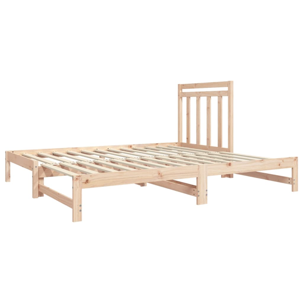 Uttrekkbar dagseng 2x(90x190) cm heltre furu