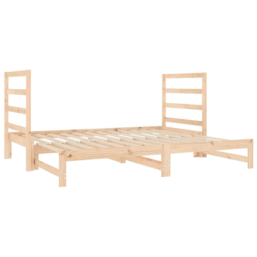 Uttrekkbar dagseng 2x(90x190) cm heltre furu