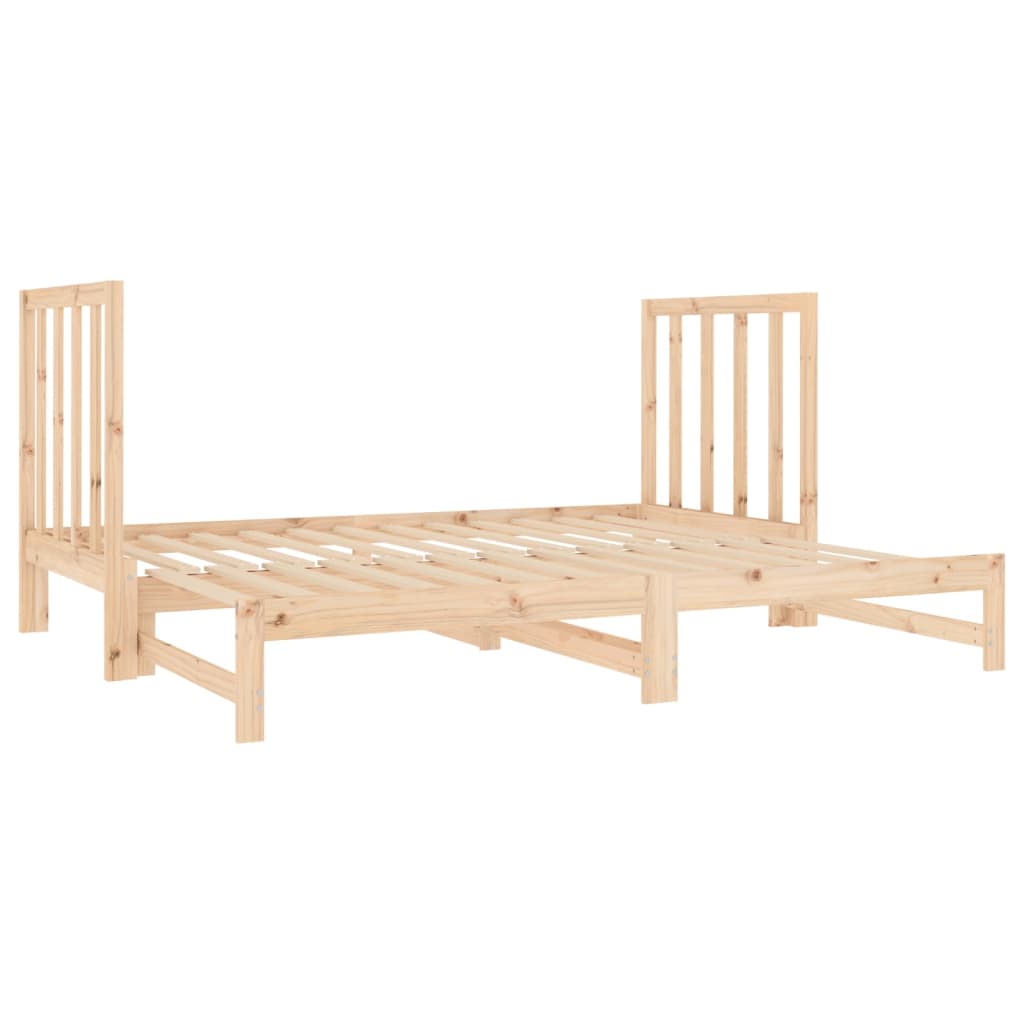 Uttrekkbar dagseng 2x(90x190) cm heltre furu