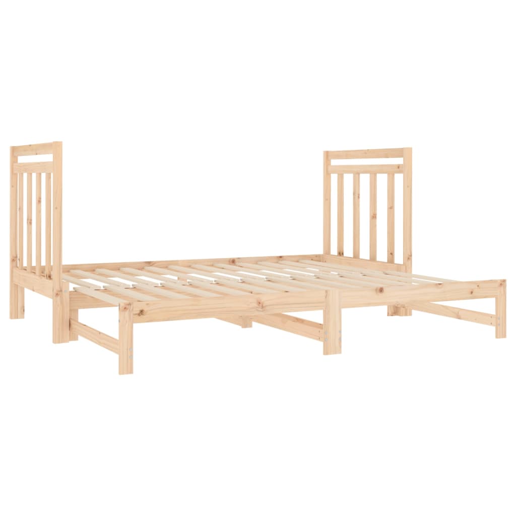 Uttrekkbar dagseng 2x(90x190) cm heltre furu