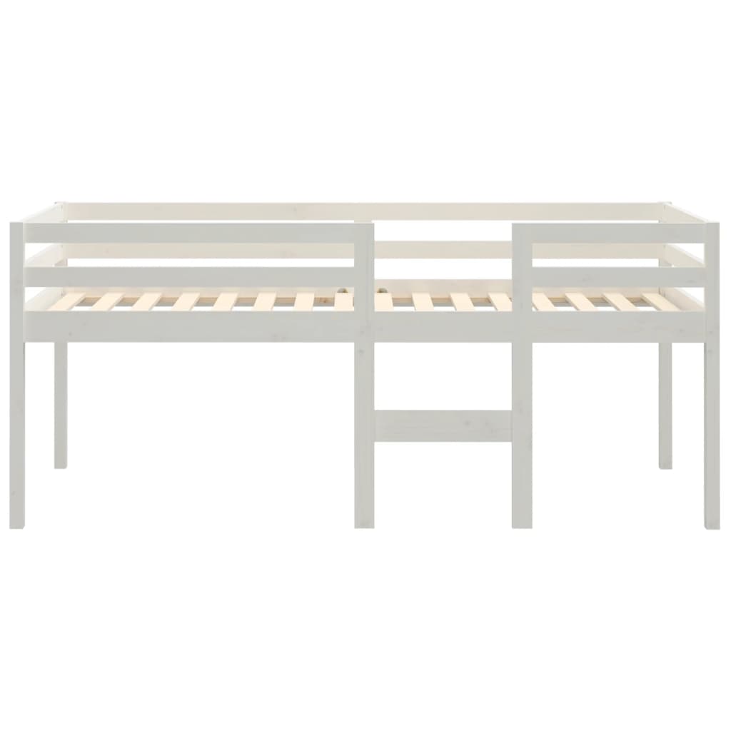 Høyseng hvit 75x190 cm heltre furu