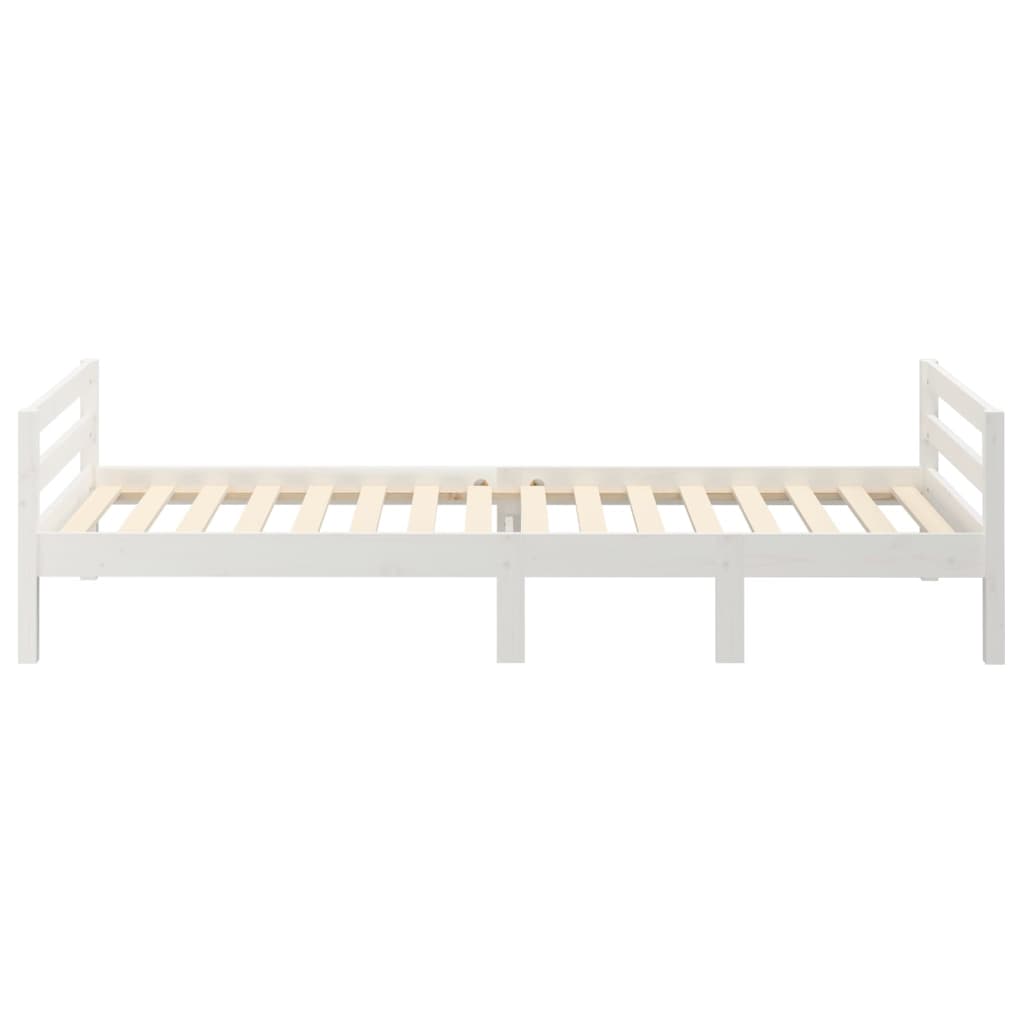 Sengeramme uten madrass hvit 75x190 cm heltre furu