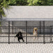 Utendørs hundegård med tak stål 7,51 m²