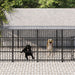 Utendørs hundegård med tak stål 11,26 m²