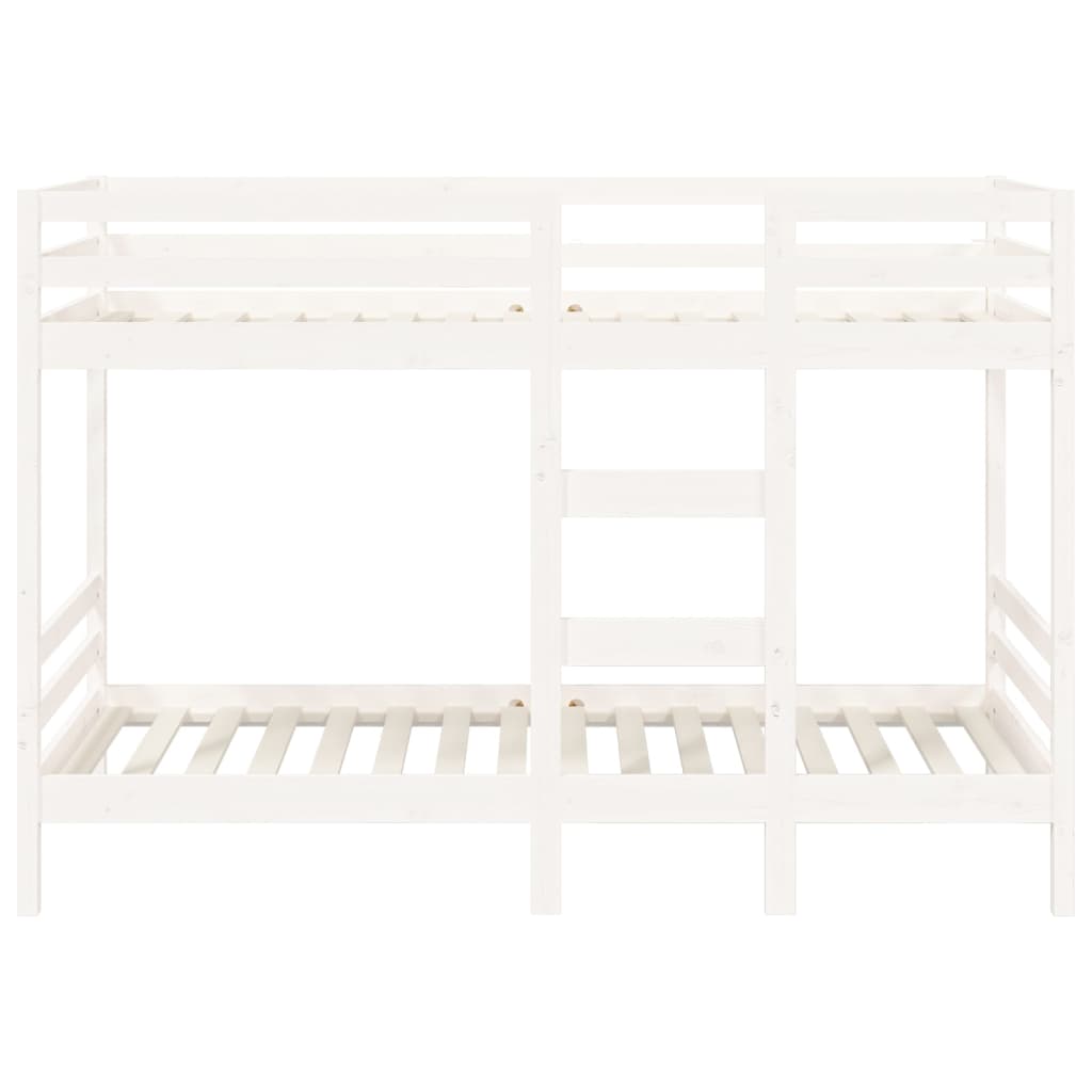Køyeseng hvit 75x190 cm heltre furu