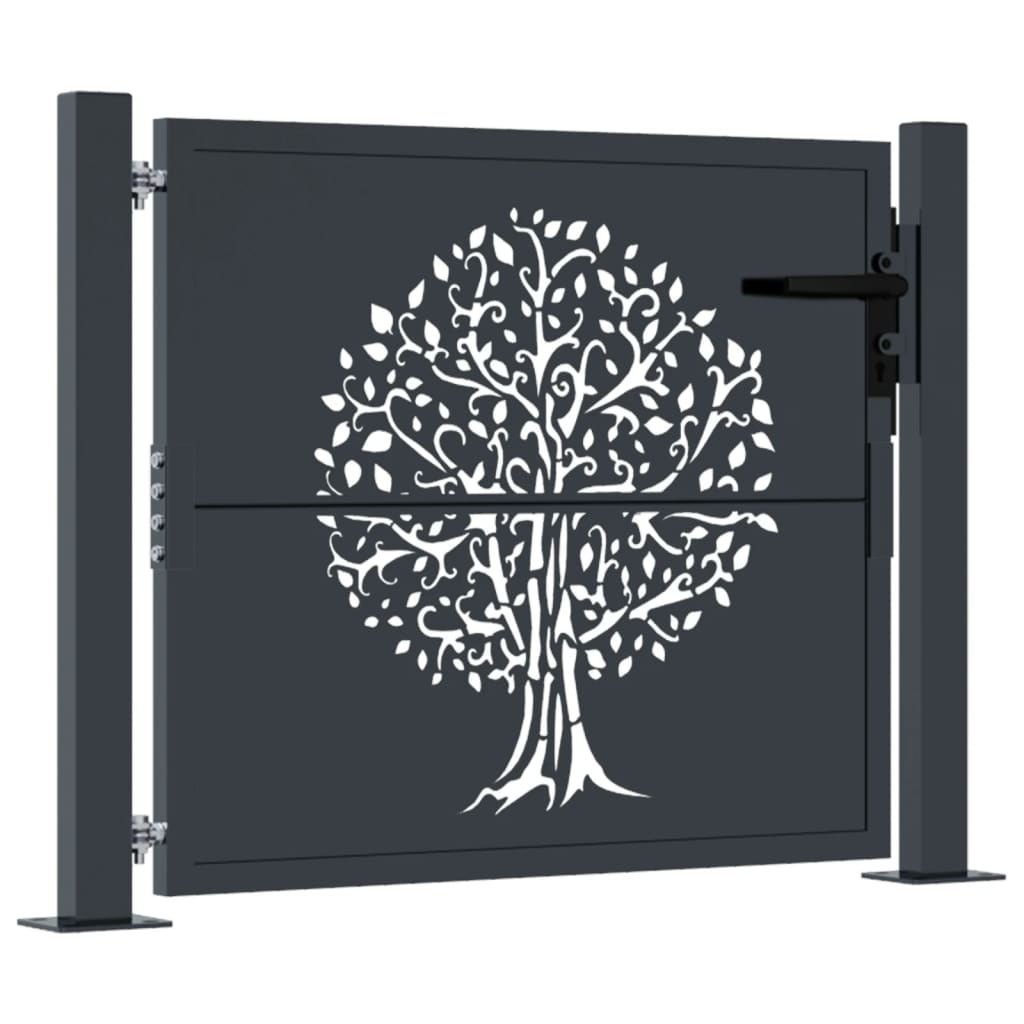 Hageport antrasitt 100x75 cm ståltredesign