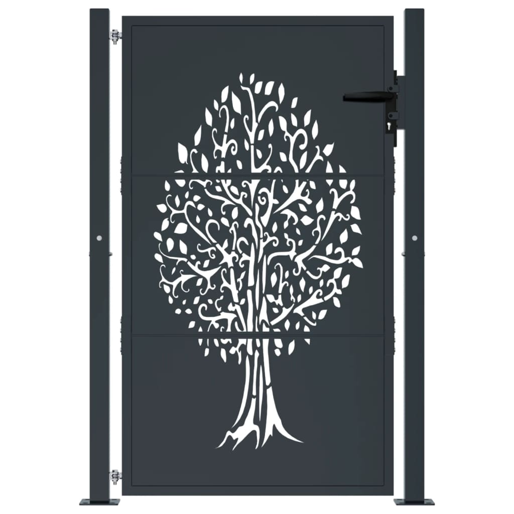 Hageport antrasitt 100x125 cm ståltredesign