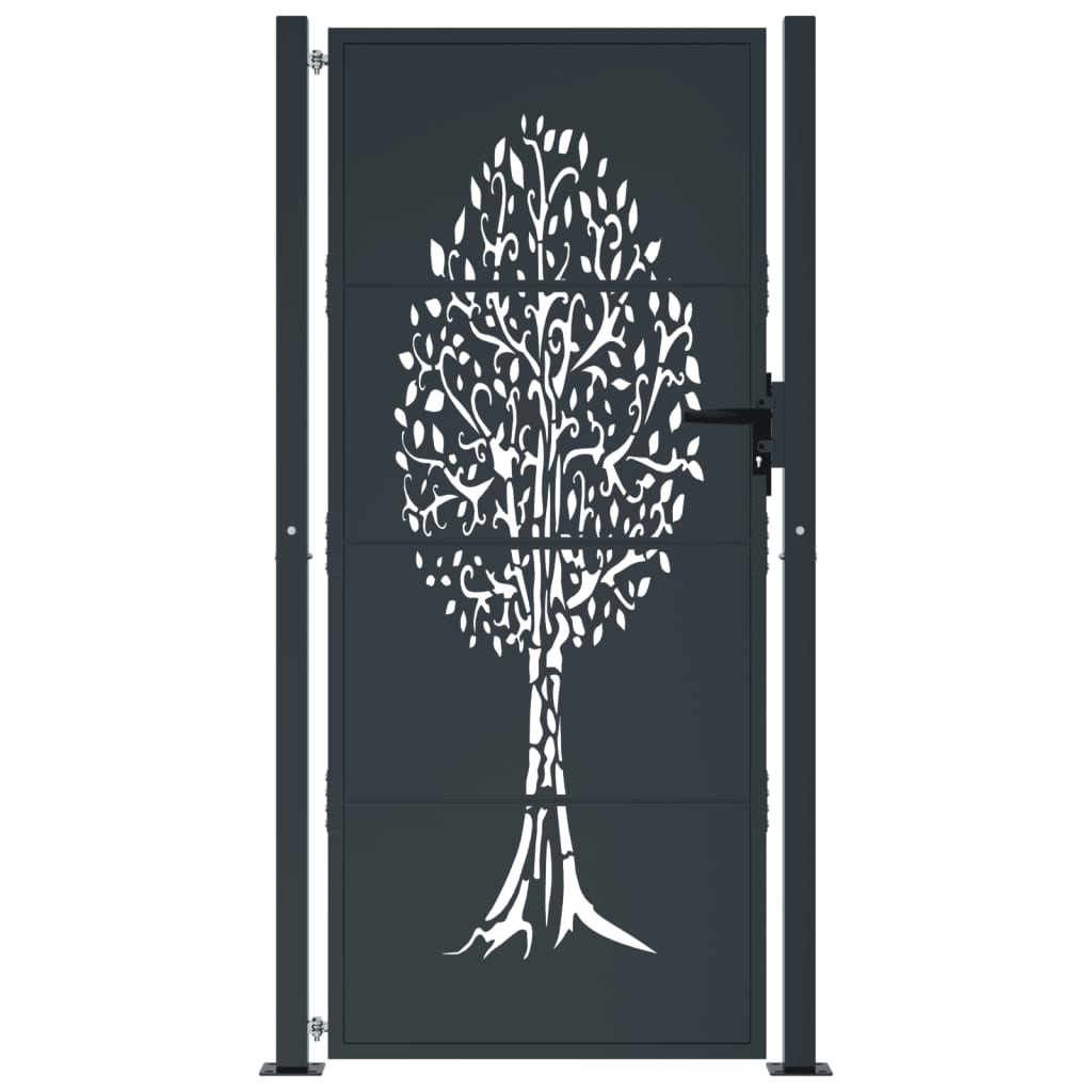 Hageport antrasitt 100x175 cm ståltredesign