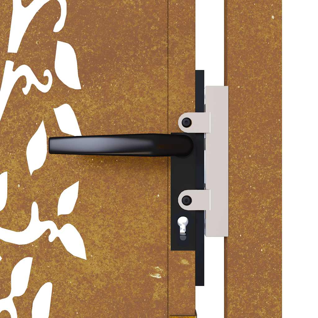 Hageport 100x75 cm cortenstål tredesign