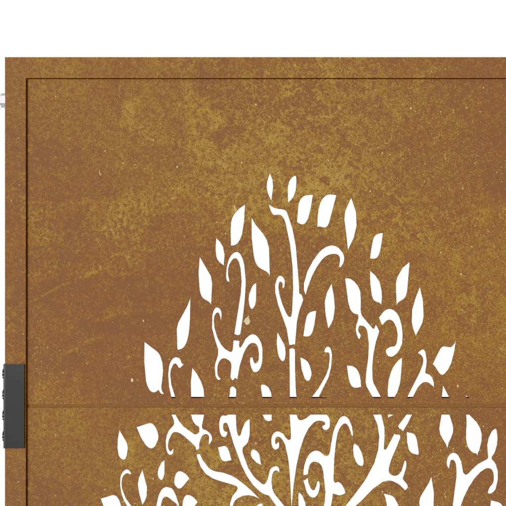 Hageport 100x125 cm cortenstål tredesign