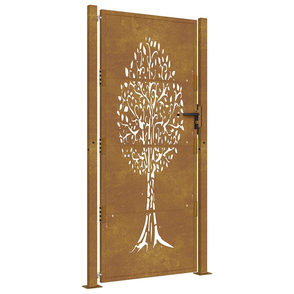 Hageport 100x175 cm cortenstål tredesign vidaXL