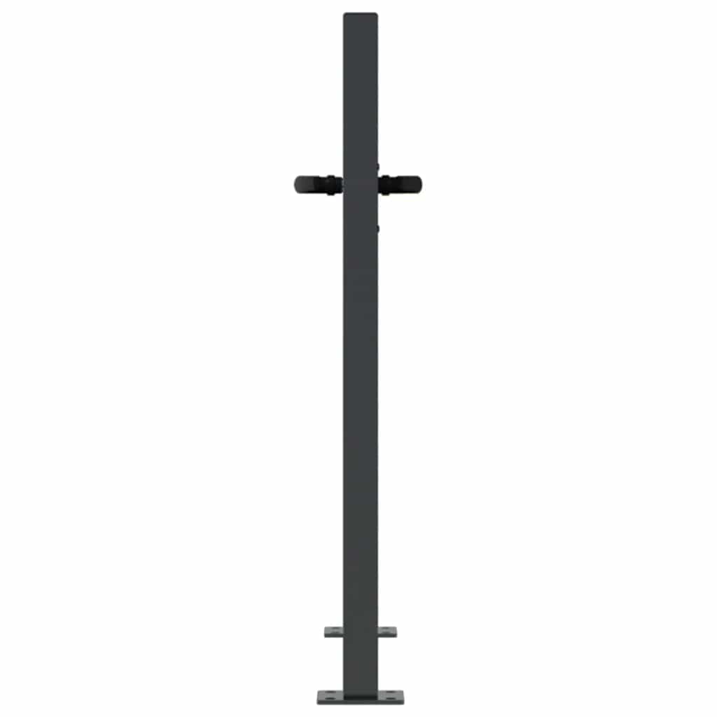 Hageport antrasitt 100x100 cm stålgressdesign