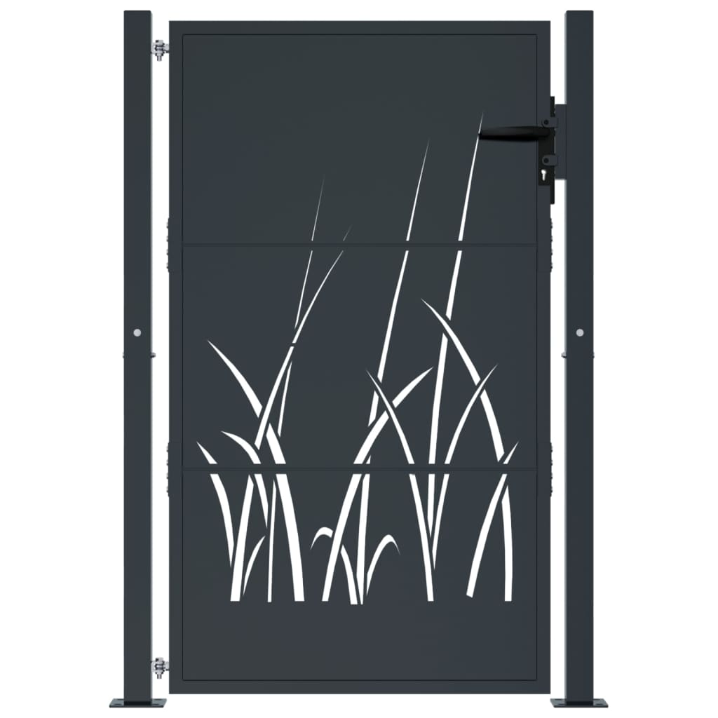 Hageport antrasitt 100x125 cm stålgressdesign
