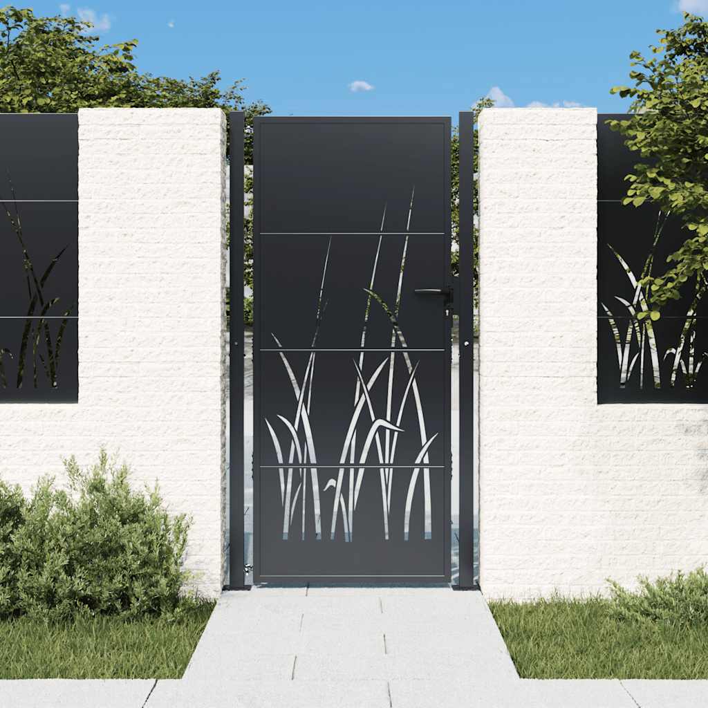 Hageport antrasitt 100x175 cm stålgressdesign