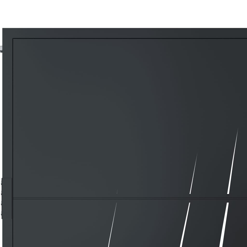 Hageport antrasitt 100x200 cm stålgressdesign