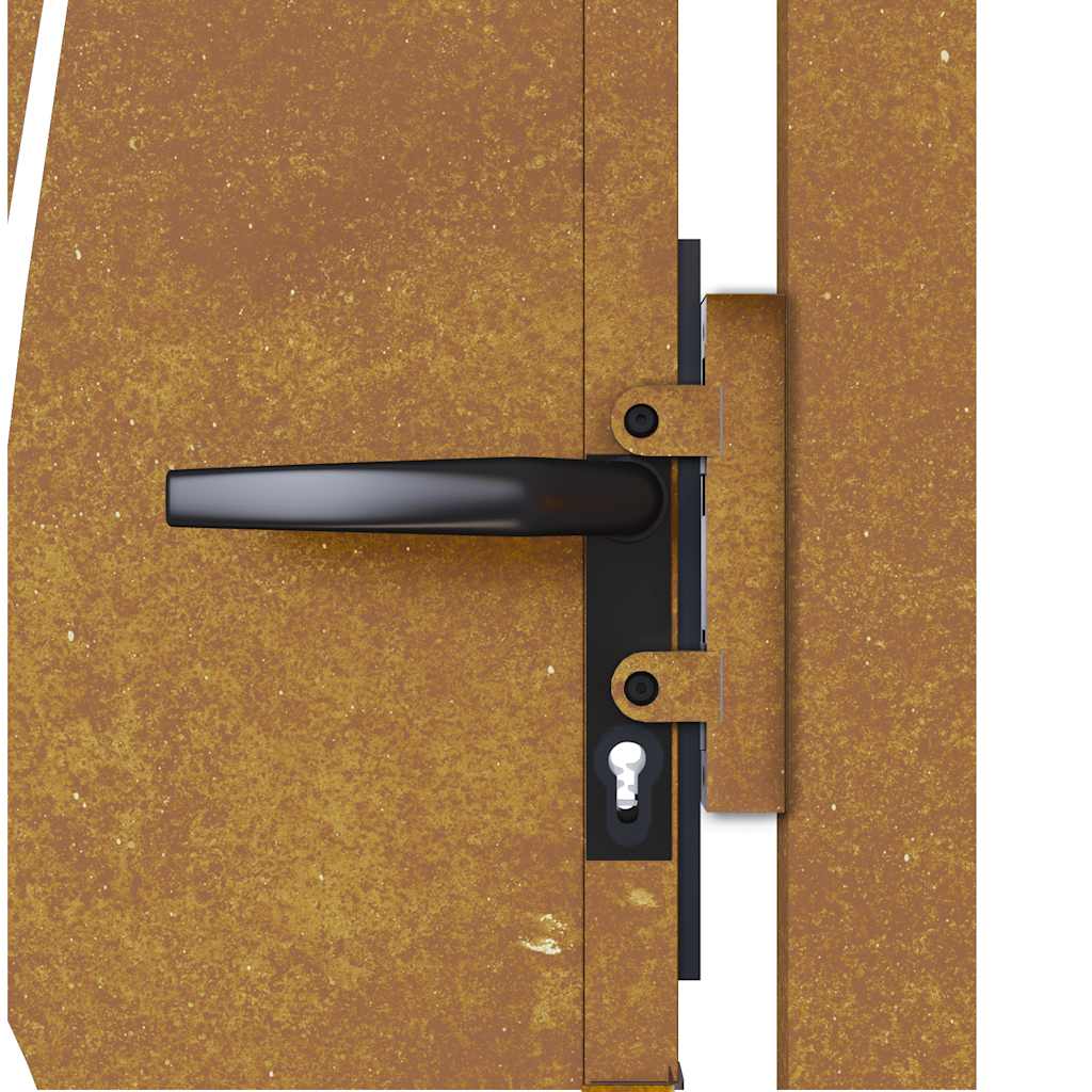 Hageport 100x175 cm cortenstål gressdesign