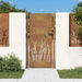 Hageport 100x175 cm cortenstål gressdesign