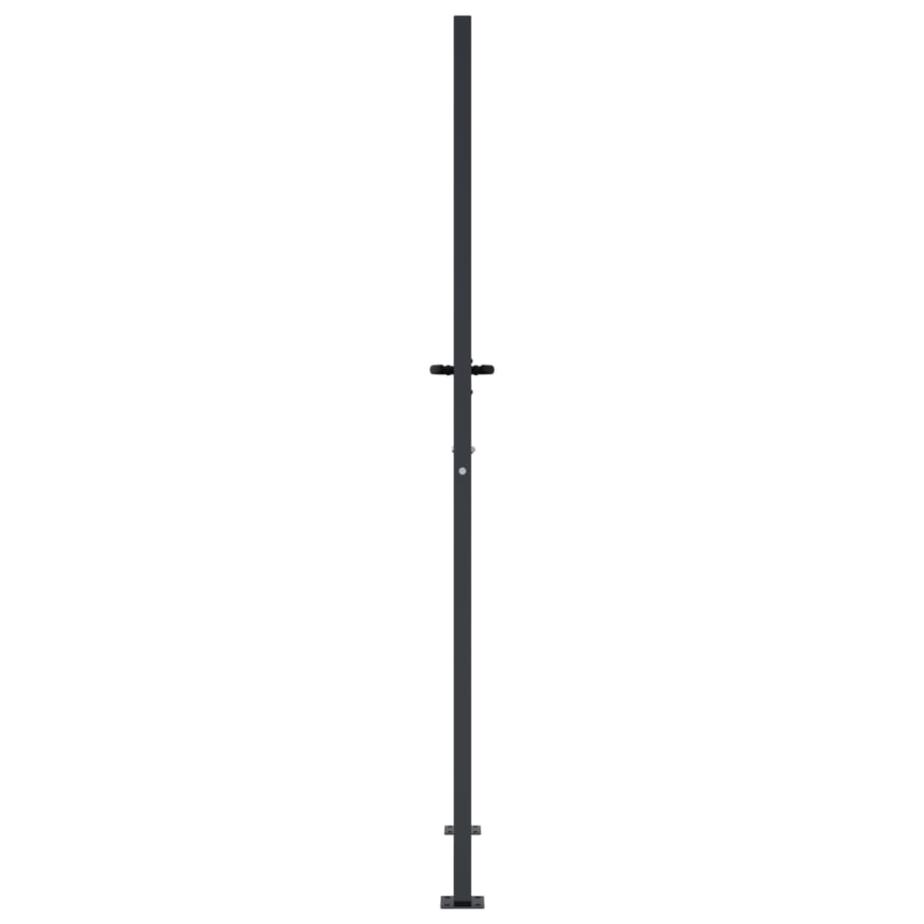 Hageport antrasitt 100x175 cm stål bambusdesign