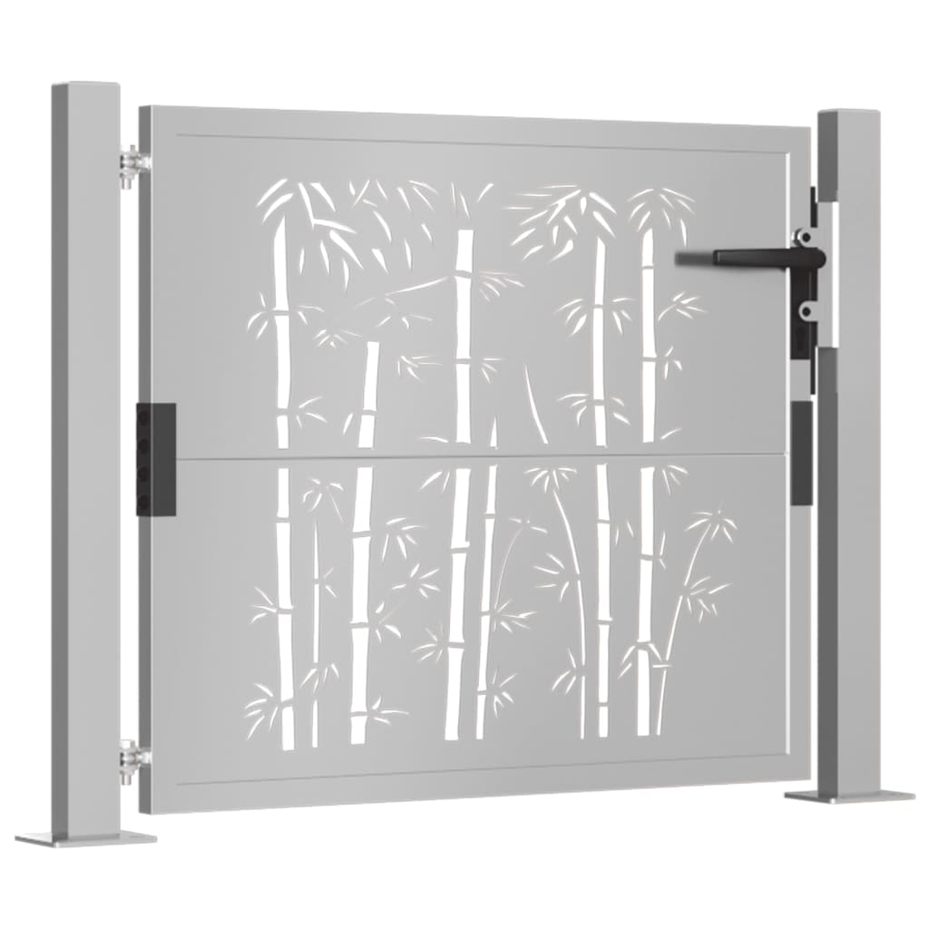 Hageport 100x75 cm cortenstål bambusdesign